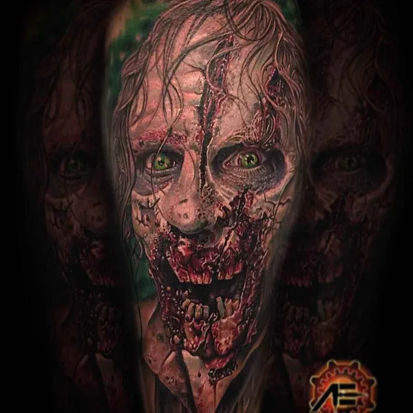 Portrait tattoo by Roman Abrego in Yucaipa
