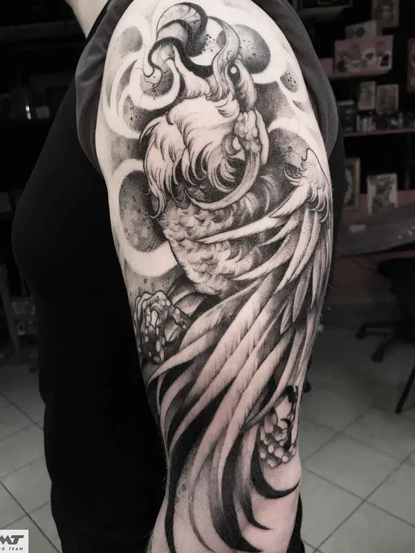 black and grey black and grey tattoo auf upper arm #14807 | Tätowierer Саша Катуна
