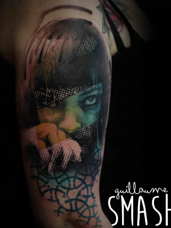 color illustrative татуировка на upper arm #16640 | Тату мастер Guillaume Smash