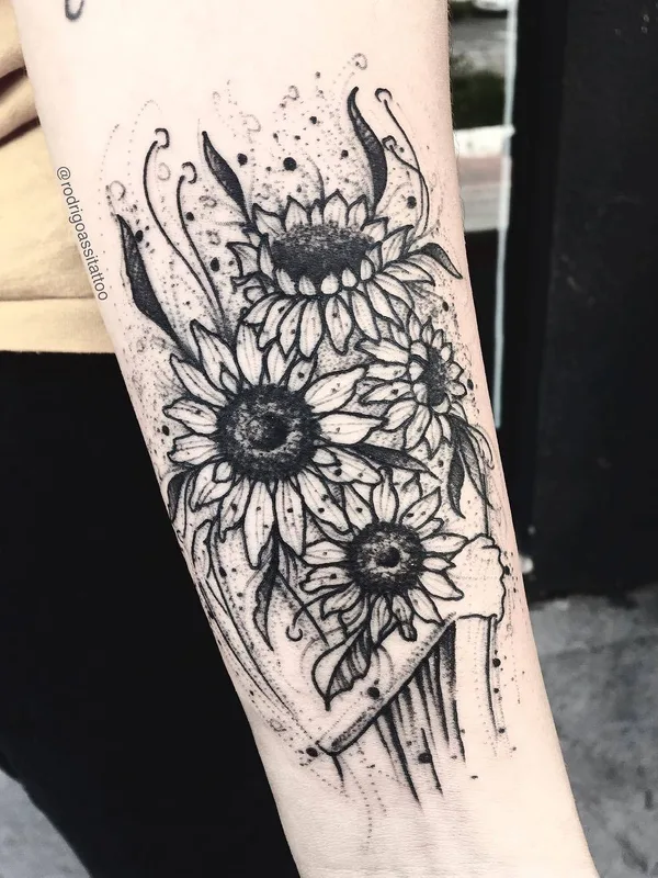 black blackwork 纹身 在 forearm #28694 | 纹身师 Rodrigo Assi