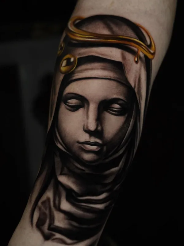 black and grey realism татуировка на forearm #52435 | Тату мастер Юлия Штильман