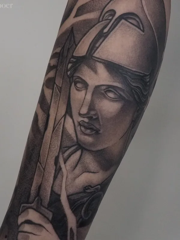 black and grey realism татуировка на forearm #52473 | Тату мастер Виолетта Важничая