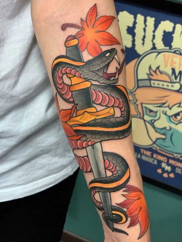 color neo traditional татуировка на forearm #52499 | Тату мастер Виктор Дымченко