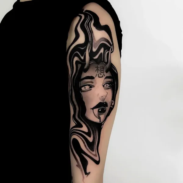 Ornamental tattoo by Pavel Parafiev in Ростов-на-Дону