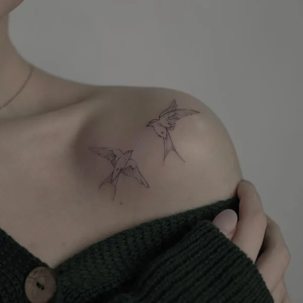 Fine Line tattoo by Лера Шевцова in Ростов-на-Дону