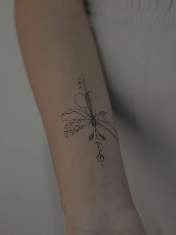 black fineline tattoo on forearm #52538 | Tattoo Artist Лера Шевцова