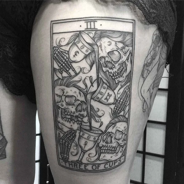 Linework tattoo by Lozzy Bones