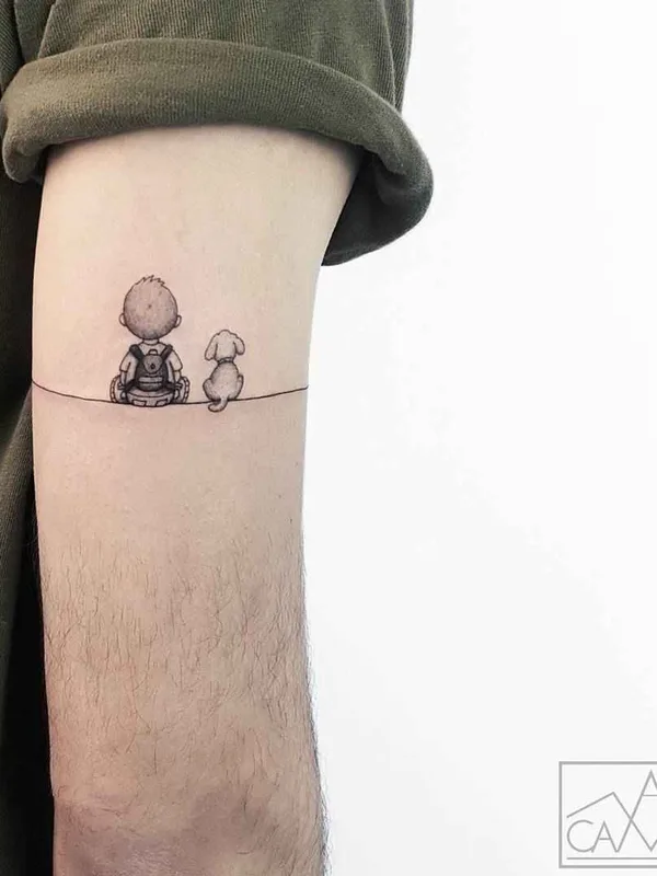 female color miniature tatuaje en bicep #15540 | Tatuador Ahmet Cambaz