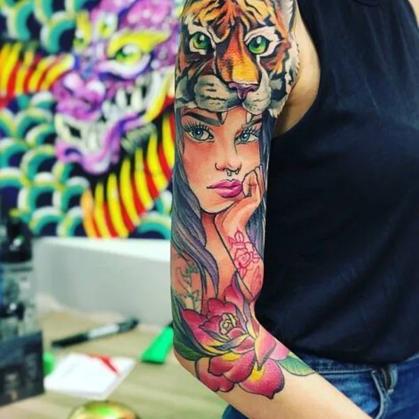 Neo Traditional tattoo by Лейла Азизова in Казань