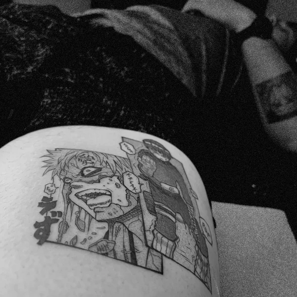 Anime tattoo by Cazr Killz in Los Angeles