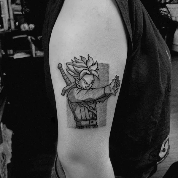 Anime tattoo by Cazr Killz in Los Angeles