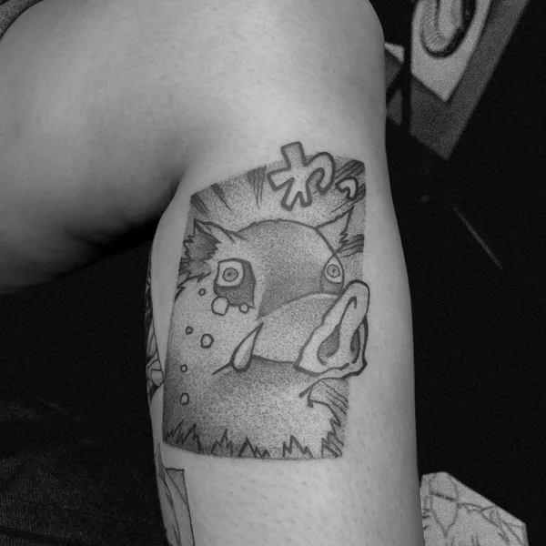 Anime tattoo by Cazr Killz in Los Angeles