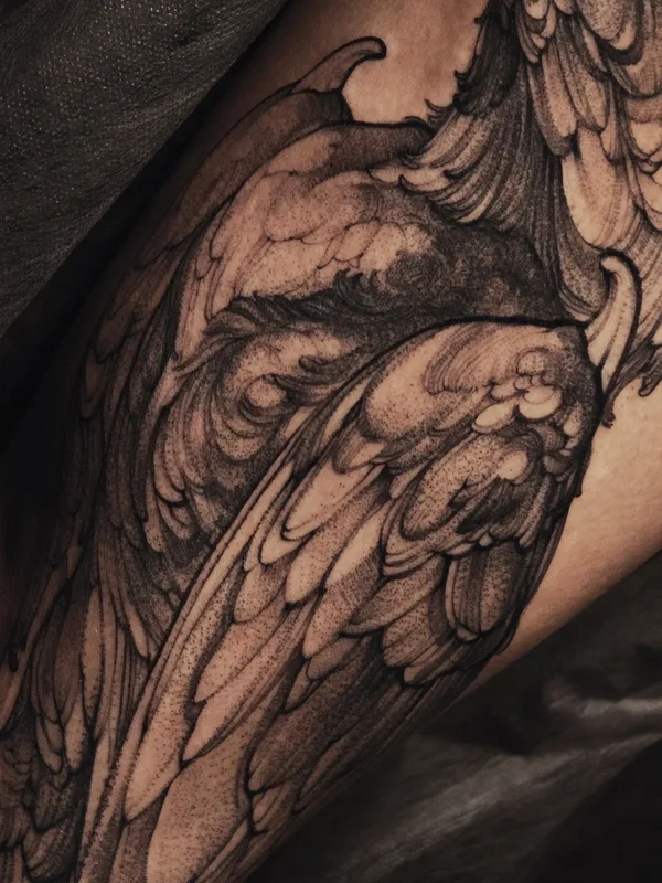 black and grey blackwork татуировка на upper arm #65707 | Тату мастер Полина Гаевская