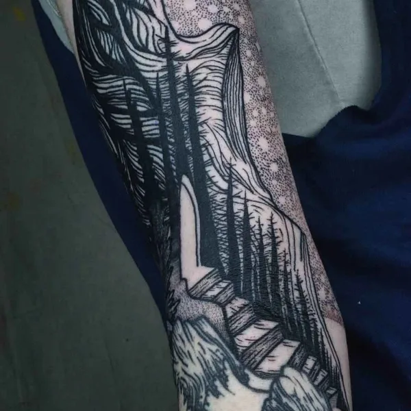 Дотворк tattoo by Noel'le Longhaul (Loone)