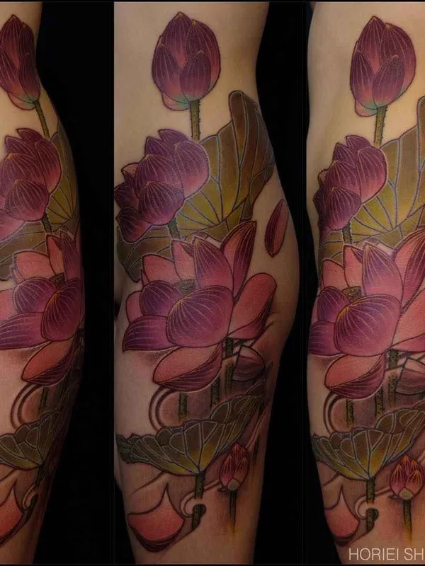 female color japanese tatouage sur thigh #16415 | Artiste tatoueur Horiei Shinshu