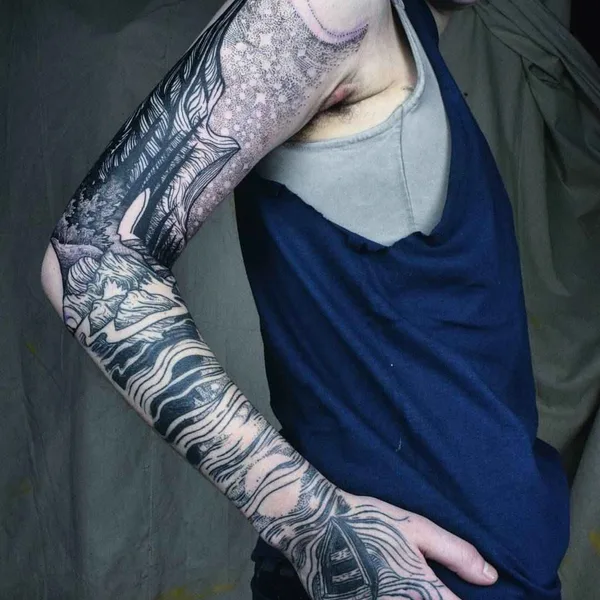 Дотворк tattoo by Noel'le Longhaul (Loone)