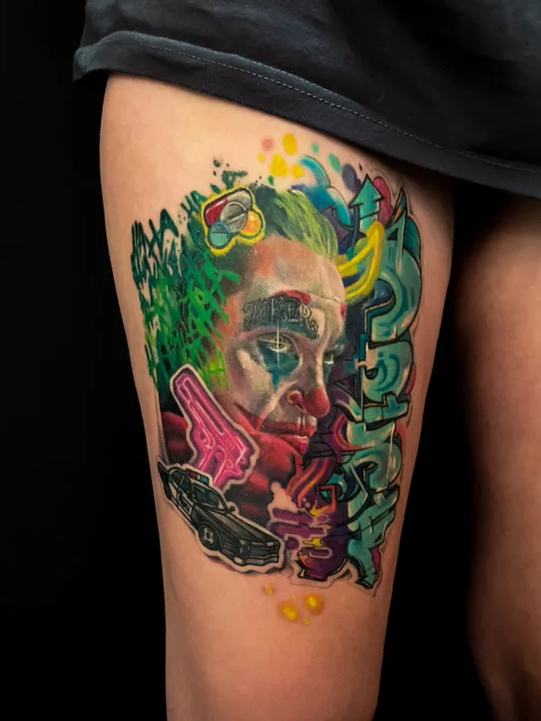 color realism Tatuaggio su thigh #53914 | Tatuatore Катя Перец