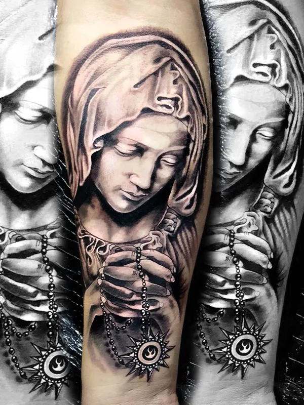 black and grey realism татуировка на forearm #30144 | Тату мастер Гафуров Александр