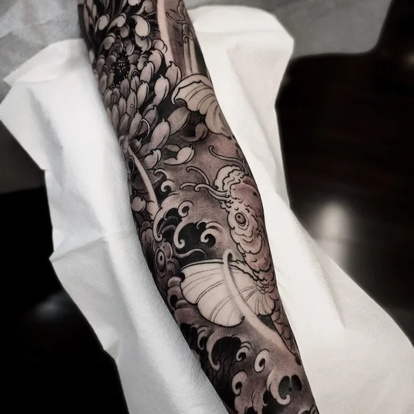 Japanese tattoo by Juvel Vazquez FIBS