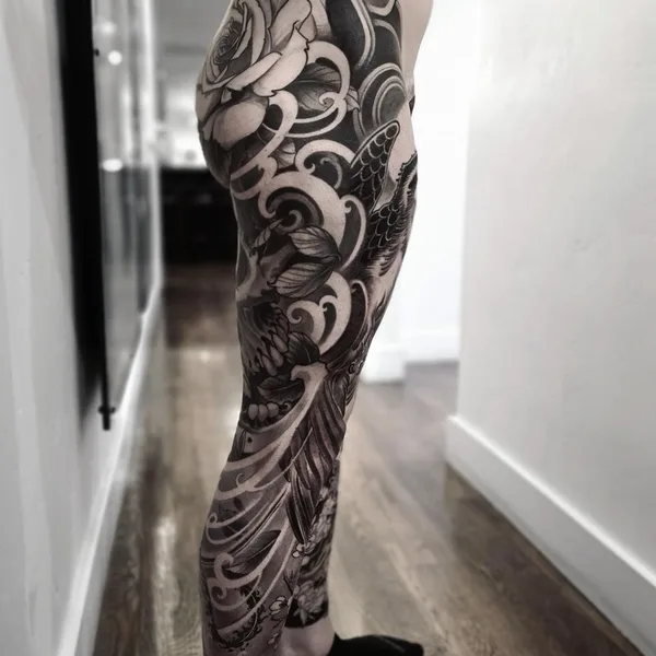 Japanese tattoo by Juvel Vazquez FIBS