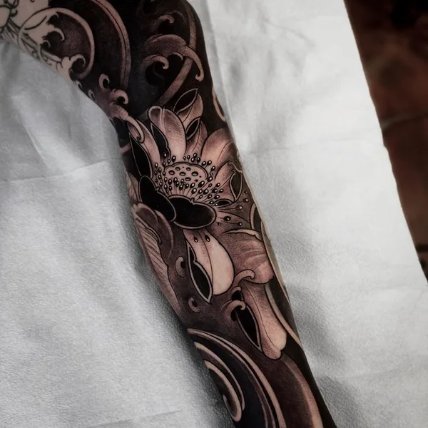 Japanese tattoo by Juvel Vazquez FIBS