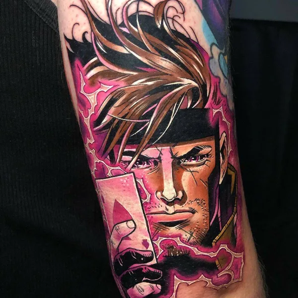New School tattoo by Dane Grannon