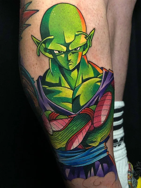 color anime tattoo on calf #31500 | Tattoo Artist Dane Grannon