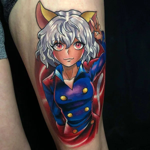 New School tattoo by Dane Grannon