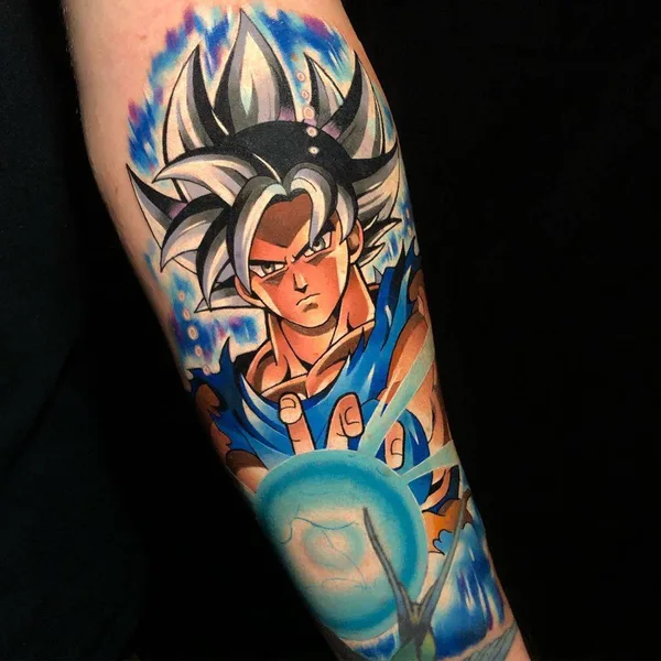 New School tattoo by Dane Grannon