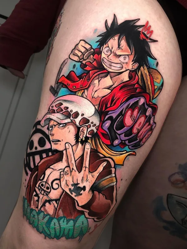 color anime Tatuaggio su thigh #40740 | Tatuatore Jokekpc