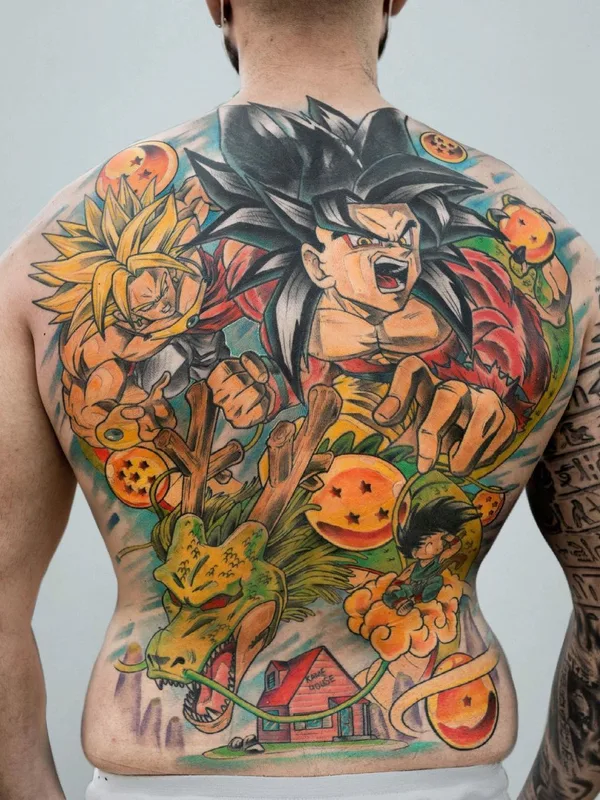 male color anime Tatuaggio su full back #40745 | Tatuatore Jokekpc