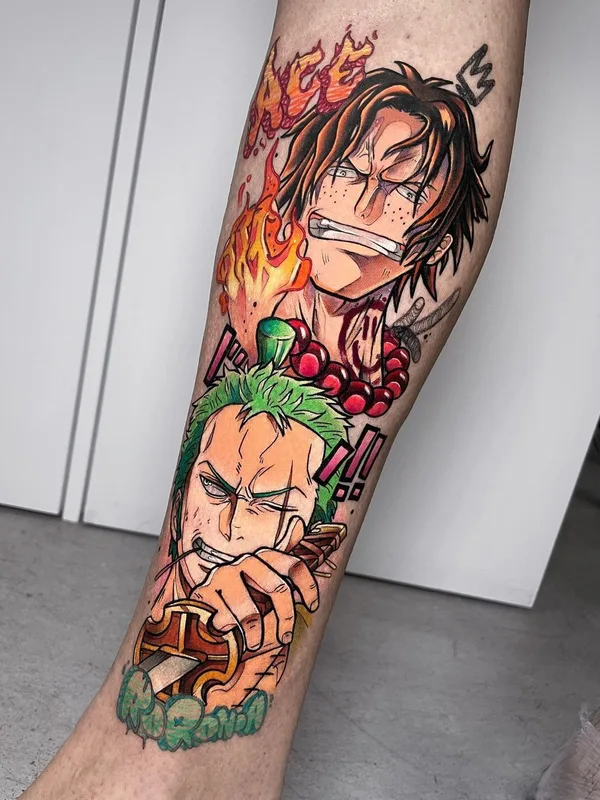 color anime Tatuaggio su calf #40741 | Tatuatore Jokekpc