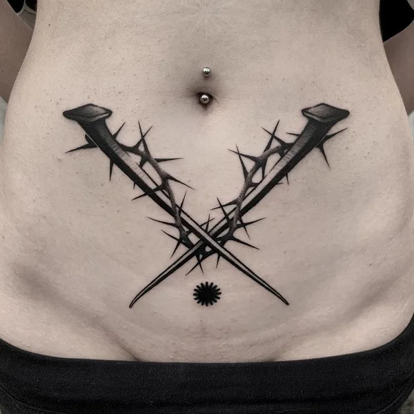 Graphic tattoo by Jacopo Uppercut in Milano