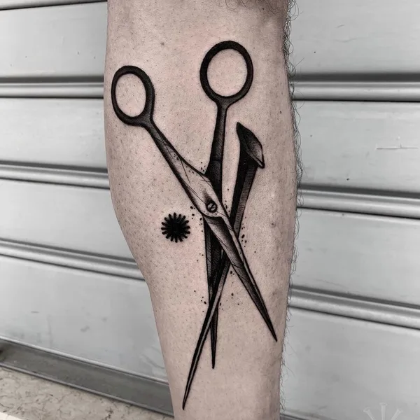 Graphic tattoo by Jacopo Uppercut in Milano