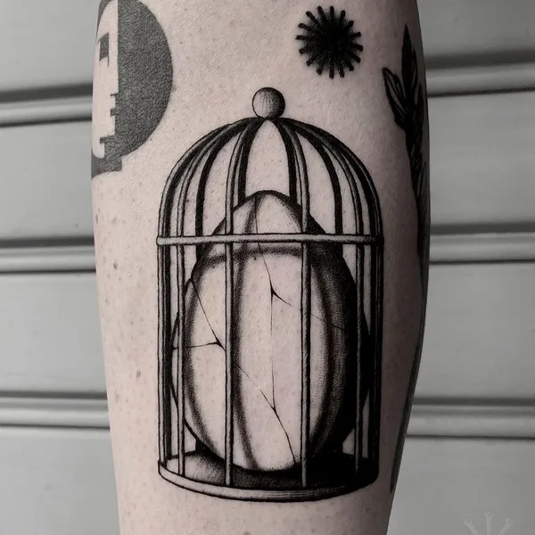 Graphic tattoo by Jacopo Uppercut in Milano
