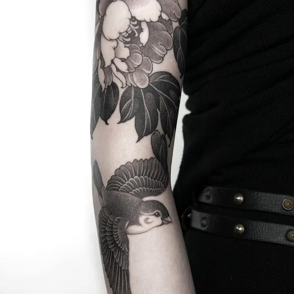 Ботаника tattoo by Niko Inky in Stuttgart
