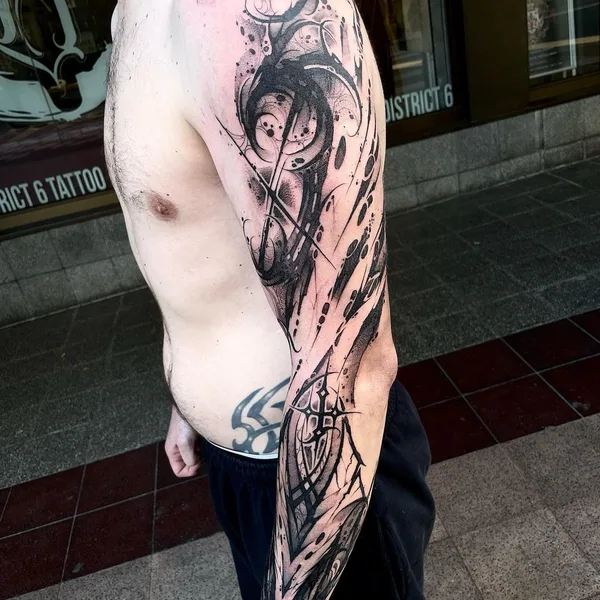 Lettering tattoo by Vladsaw in Metz