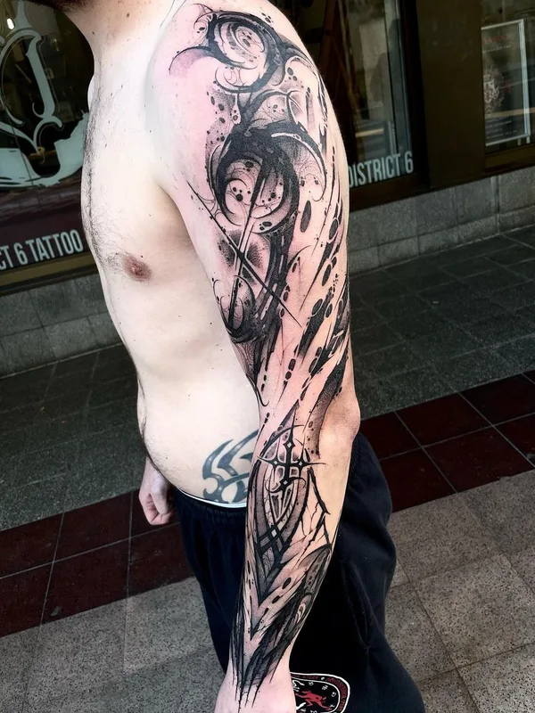 Lettering tattoo by Vladsaw in Metz