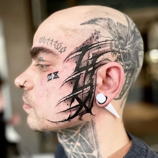 Lettering tattoo by Vladsaw in Metz