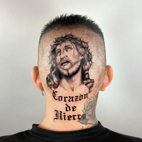 Graphic tattoo by Joshua Williams in London