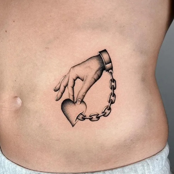 Graphic tattoo by Joshua Williams in London