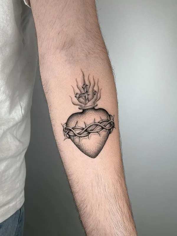 Graphic tattoo by Joshua Williams in London