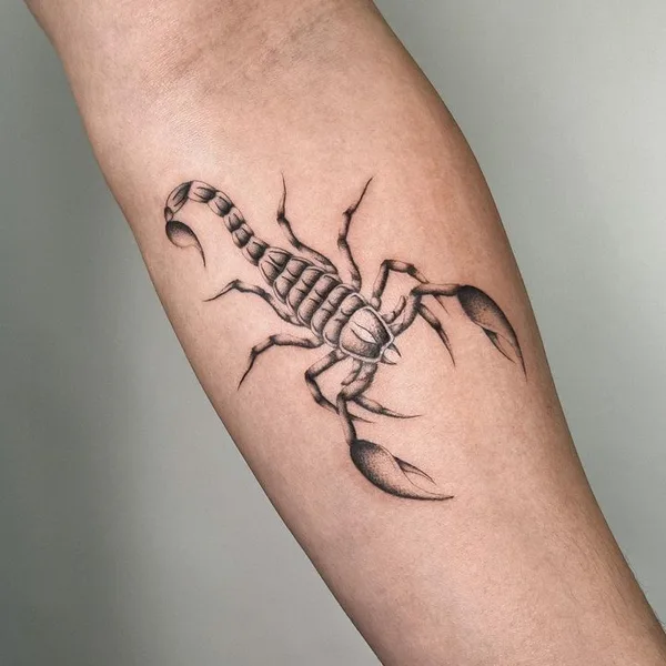 Graphic tattoo by Joshua Williams in London