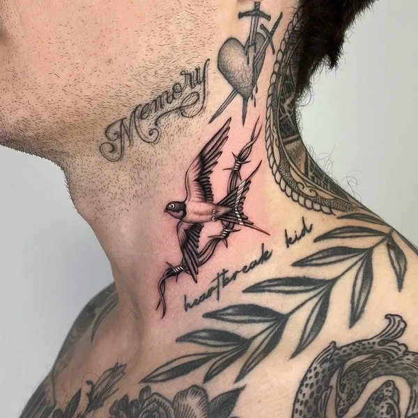 Graphic tattoo by Joshua Williams in London