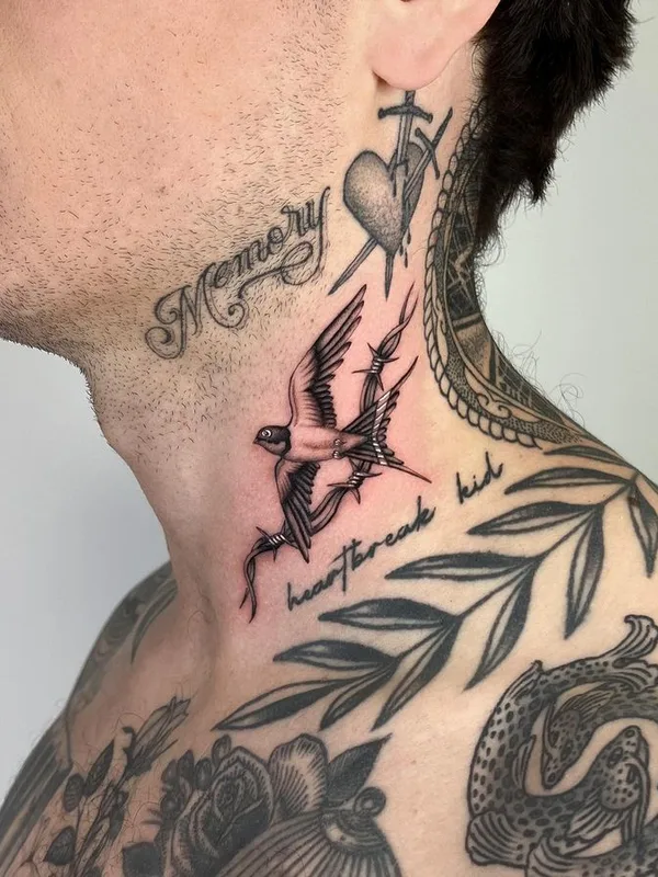 Graphic tattoo by Joshua Williams in London