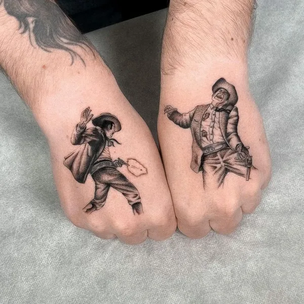 Graphic tattoo by Joshua Williams in London