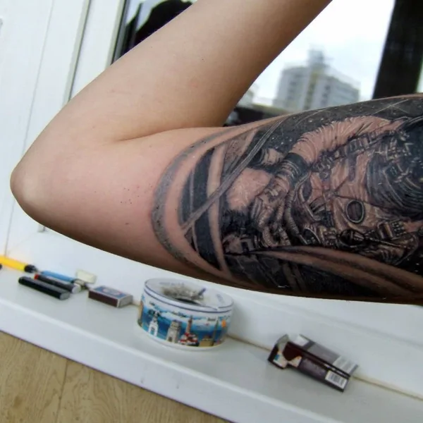 Graphic tattoo by Andrey Brendin in Воронеж