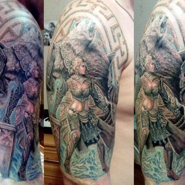 Graphic tattoo by Andrey Brendin in Воронеж