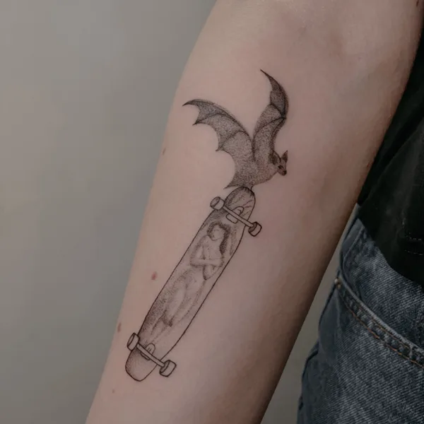 Feminine tattoo by Jenya Willow in Батуми
