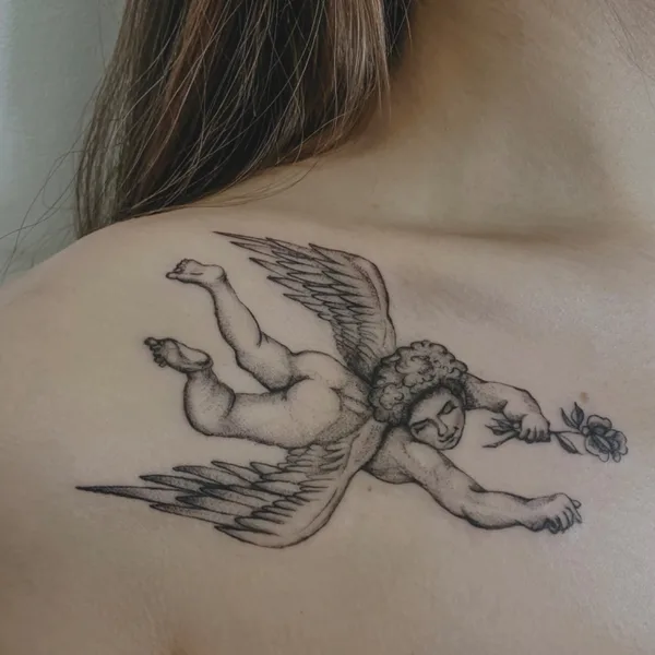 Feminine tattoo by Jenya Willow in Батуми